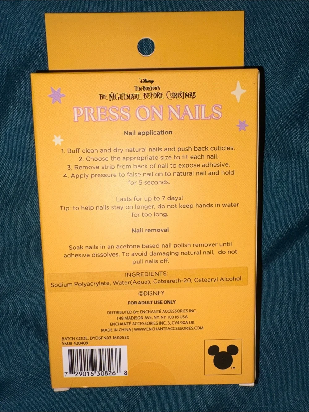 Nightmare Before Christmas- Press-On Nails - 4 pks
